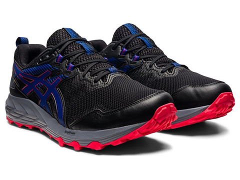 Непромокаемые кроссовки внедорожники Asics Gel Sonoma 6 G-TX Black-Monaco Blue мужские