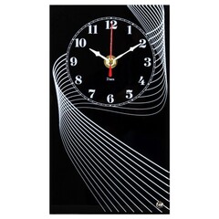 Часы 21 Bek настольные 1322-10  вертикальные, черные, "Спираль"