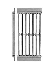 Решетка колосниковая каминная  РД-7 290х135 (Руб.)