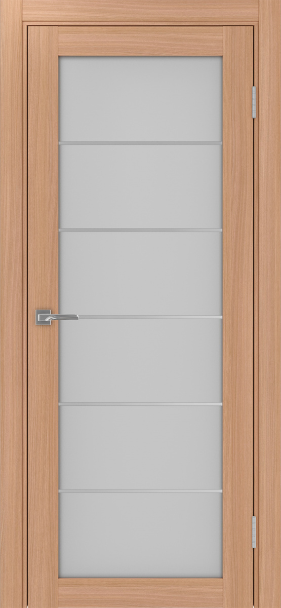 Дверь межкомнатная Оптима Порте Турин 501.2 АСС молдинг SC, цвет темный ясень, экошпон, стекло мателюкс