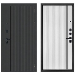 Купить Входная дверь М9 ФЛП-39 черная шагрень ФЛП-39 velluto bianco