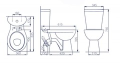 УНИТАЗ-КОМПАКТ ROSA ВЕКТОР