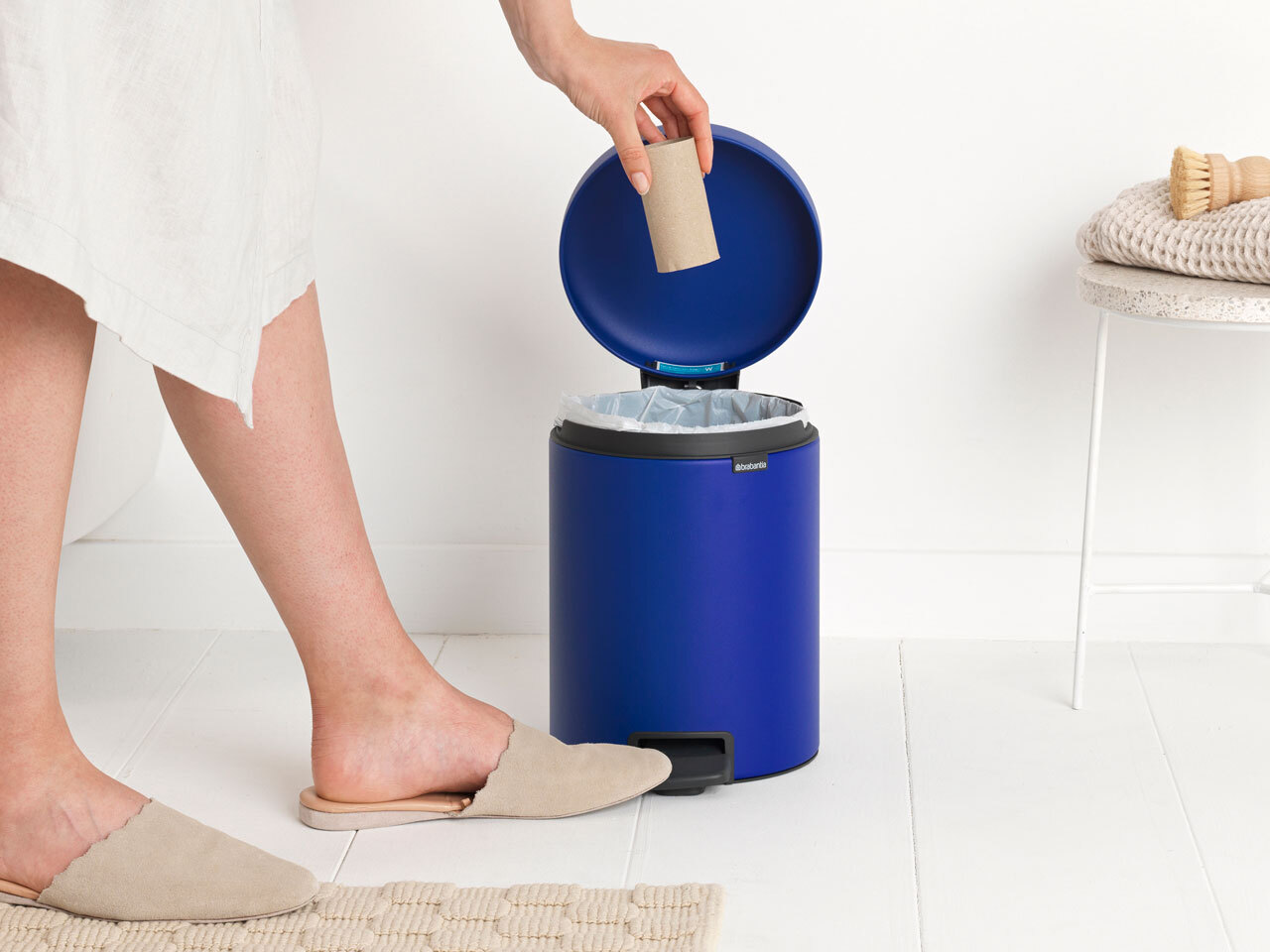 Мусорный бак newIcon с педалью (5 л), Минерально-синий, арт. 206849 - фото 7