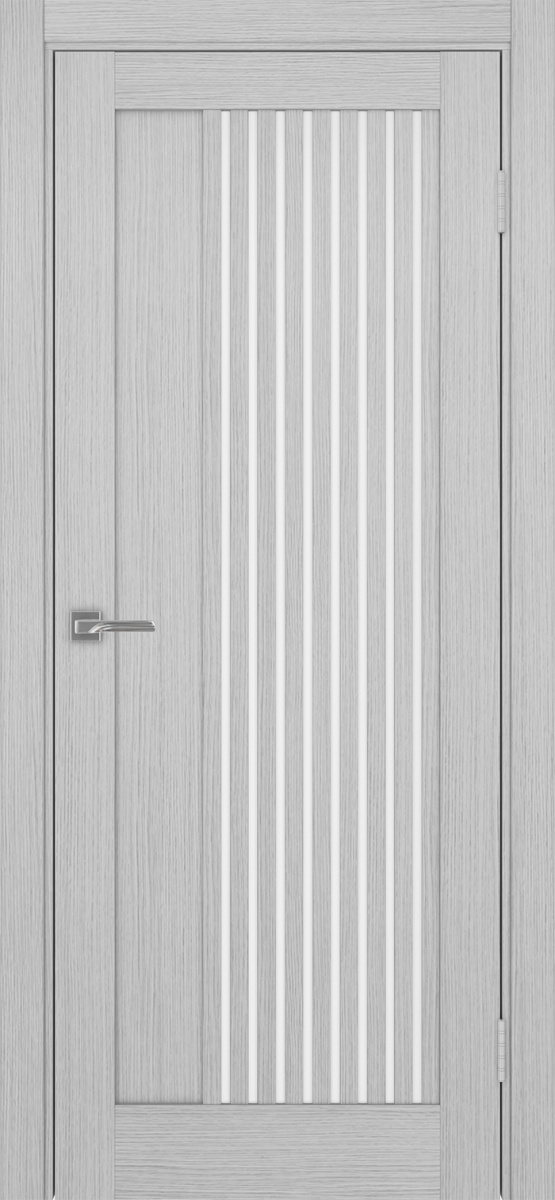 Дверь межкомнатная Оптима Порте Турин 544.12, цвет серый дуб, экошпон, стекло мателюкс