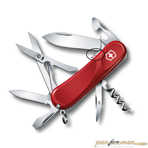 Нож перочинный Victorinox Evolution 85мм 14 функций красный (2.3903.SE)