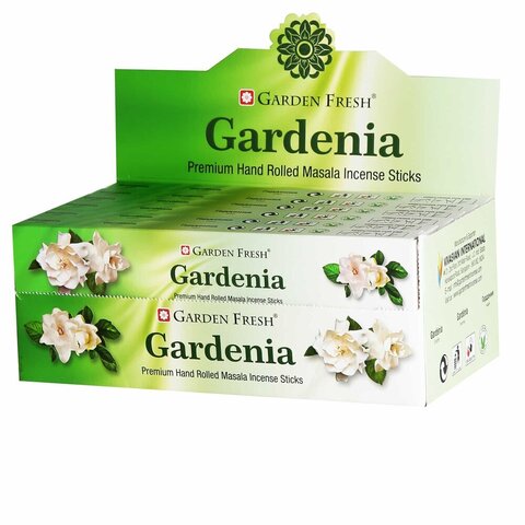 GARDENIA Premium Hand Rolled Masala Incense Sticks, Garden Fresh (ГАРДЕНИЯ премиальные масала благовония ручного изготовления, Гарден Фреш), уп. 15 г.