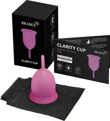 Розовая менструальная чаша Clarity Cup L - 