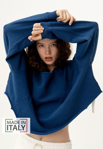 Свитшот оверсайз Bowery NYC Crop Delft