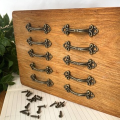 Ручка для шкатулки, цвет бронзовый, 4,8*1,3 см, набор 10 шт.