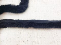 Кант меховой, ш. 4 см (1,5/2,5см), чёрный