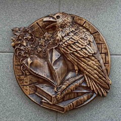 Силиконовый молд Ворон (медальон) № 0472