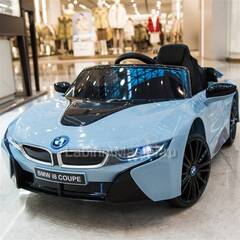 Детский электромобиль "BMW i8" 6V, голубой