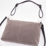 Сумка Саломея 1155 эко-замша серый шоколад