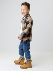 рубашка  для мальчика  КР 302538/коричневый 1038 Н015 к584