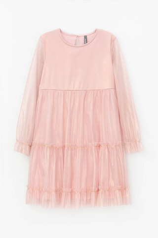 платье  для девочки  К 5855/розовый жемчуг