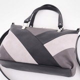 Сумка Саломея 595 мульти итальянский серо-черный