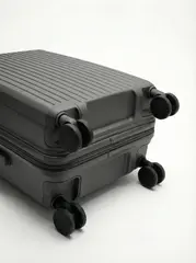 Чемодан полипропилен Серо-зеленый ЛЮКС широкая П-образная ручка (S) 55х36х22 см/2,4 кг 5