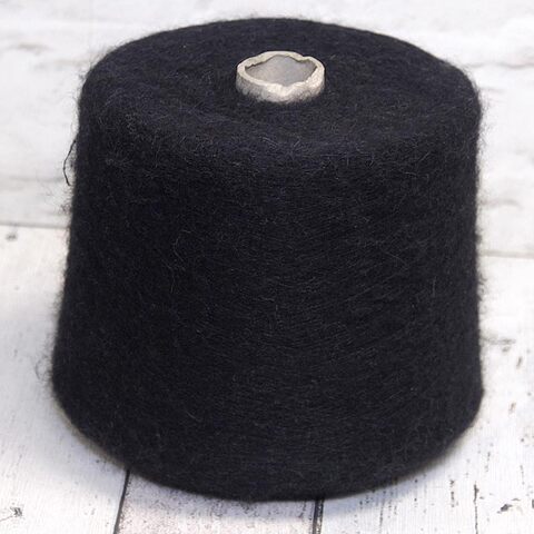 Кидмохер с бэби альпакой Lanificio del'Olivo NOIR 2300 черный