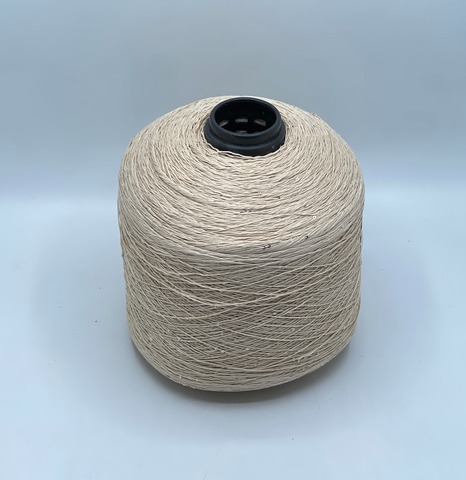 Бобинная пряжа, Linette Pailletes, 450м, 80% Лен, 20% Полиэстер(пайетка), Светло-бежевый+пайетка. 39399