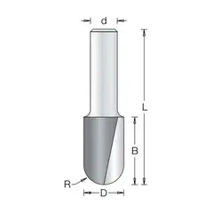 Фреза галтельная пазовая 12.7x32x73x12 R6.3 DIMAR 1060139
