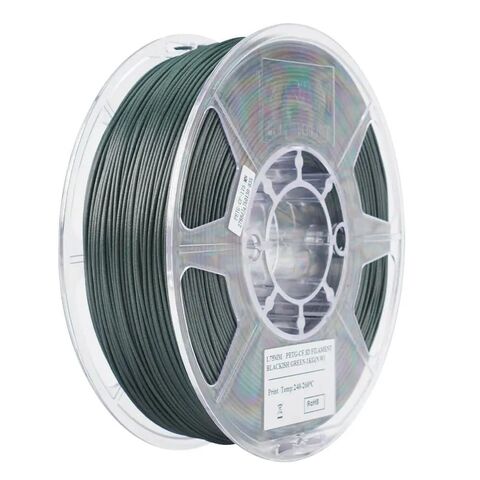 Пластик для 3D-печати eSUN ePETG-CF, 1,75 мм, 1 кг, чёрно-зелёный, PETG-CF175D-G1TZ1
