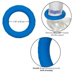 Синее эрекционное кольцо Link Up Ultra-Soft Max - 