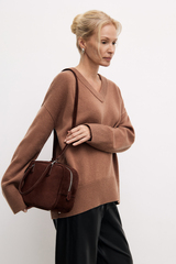 Oversized jumper chocolate color