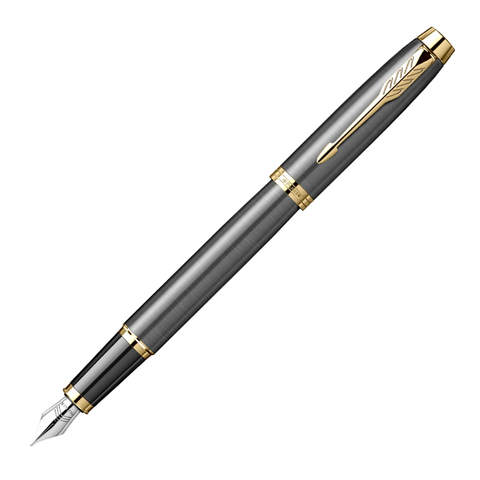 Ручка перьев. Parker IM Premium Grey Core GT (2213776) M черн. черн. подар.кор.