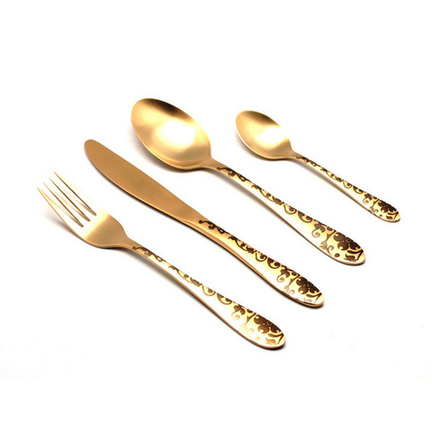 Набор столовых приборов на 6 персон 24 предмета Herdmar Atlanta Old Gold-3