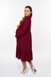 Платье для беременных 09845 бордовый