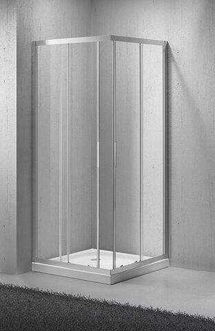 BelBagno SELA-A-2-90-C-Cr Душевой уголок квадратный  Две раздвижные двери. Стекло 5 мм, прозрачное, хром