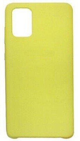 Силиконовый чехол Silicone Cover для Samsung Galaxy A71 (Лимонный)