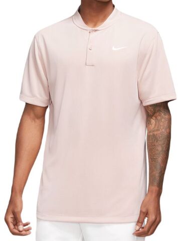 Поло теннисное Nike Court Dri-Fit Blade Solid Polo - pink oxford/white
