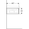 Шкафчик для раковины Geberit Xeno², с одним выдвижным ящиком: B=88см, H=22см, T=46.2см, Серый / Матовое покрытие
