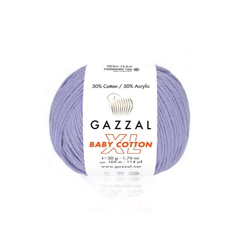 Пряжа Gazzal Baby Cotton XL 3420 пыльная сирень