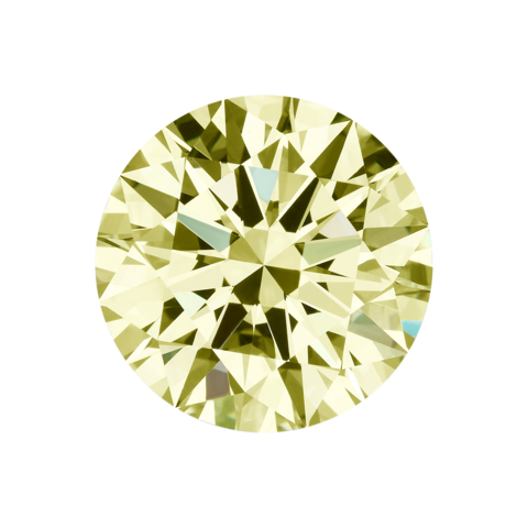 Муассанит Средне-желтый "Бриллиантовая огранка" 6,5 мм
