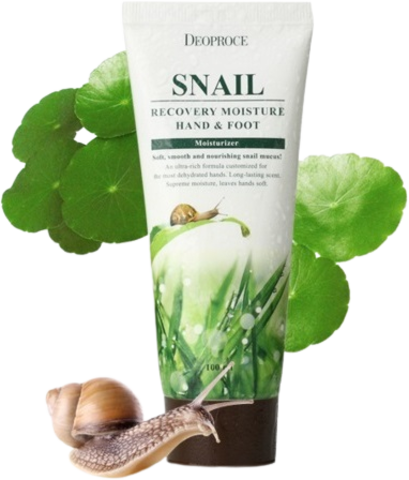 Deoproce Moisture Hand & Foot Snail Recovery Крем для ног и рук с муцином улитки