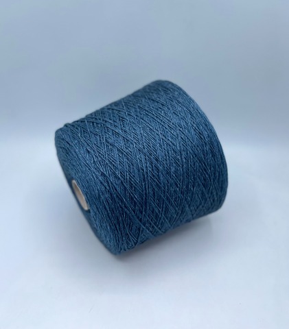 Бобинная пряжа (пр.Италия), art.Cotone, 350м/100 гр. 100%Хлопок, цвет-Океан меланж , арт.34868