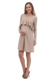 Платье для беременных и кормящих 10197 бежевый