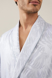 Серебряный мужской халат с жаккардовым рисунком Zimmerli