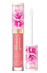 EVELINE Блеск для губ кремовый Flower Garden тон 02 с гиалуроновой кислотой, коллагеном, маслом Ши