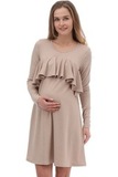 Платье для беременных и кормящих 10197 бежевый
