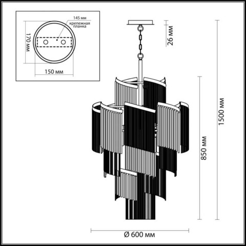 Люстра 4630/11 серии GRAZA