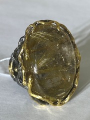 Розмари- волосатик(серебряное кольцо с позолотой)