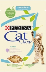 ПРОМО! Purina Cat Chow сухой корм для котят 400 г + пауч 85г