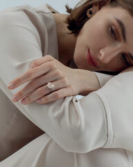 Кольцо Битое с розовым кварцем