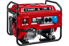 Генератор бензиновый ЗУБР СБ-7000Е - [6.5 кВт / 220V] эл. старт