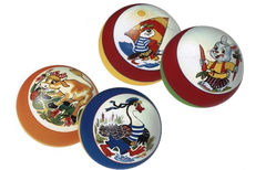 Мяч Резиновый Надутый с Принтом, диаметр 15см