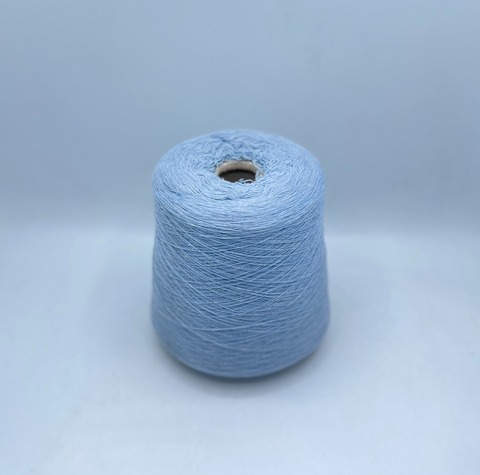 Бобинная пряжа (пр.Италия), 1500м/100 гр. 80%шерсть, 20%полиамид, цвет-Голубой меланж,арт-31800