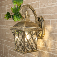 Уличный настенный светильник Cassiopeya D черное золото